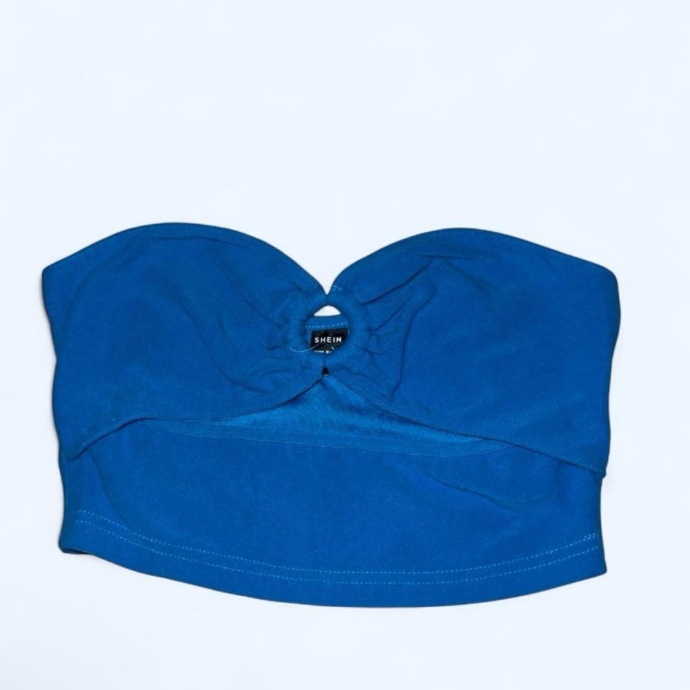 Blue crop top
